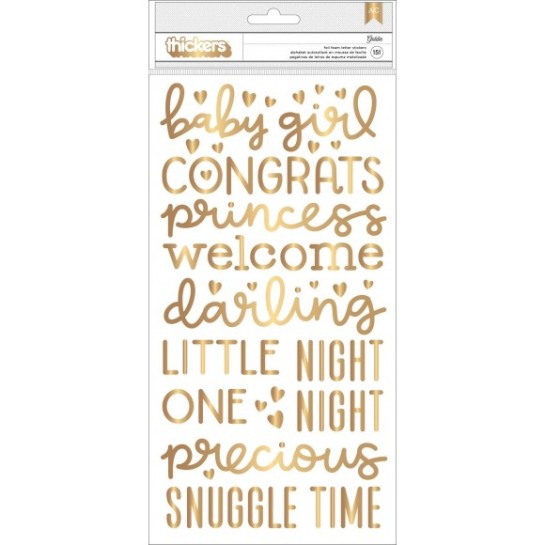 Pebbles Night Night thickers girl gold foil x151