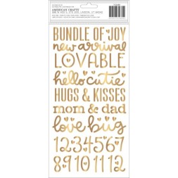 Pebbles Night Night thickers girl gold foil x151