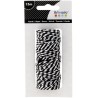 ARTEMIO Ficelle bicolore coton - Black & White - 1 mm x 15 m
