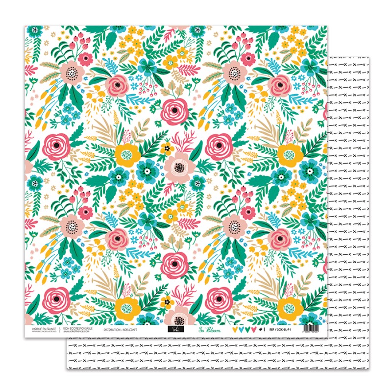 Papier 1 - Collection "SO'BLOOM" 30X30 - R/V