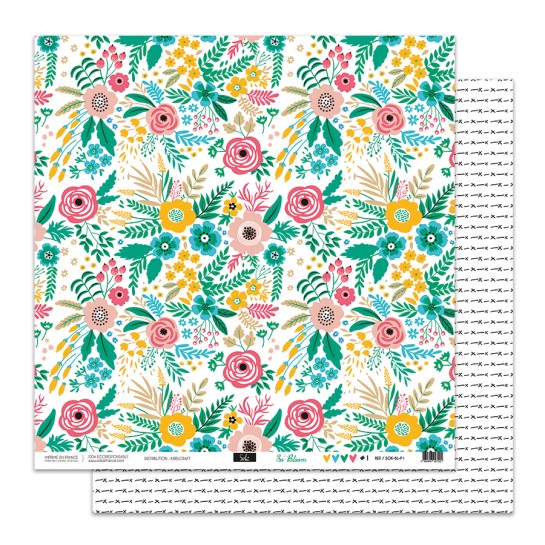 Papier 1 - Collection "SO'BLOOM" 30X30 - R/V