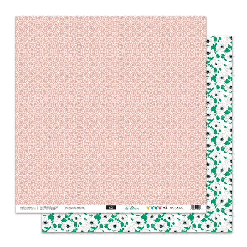 Papier 2 - Collection "SO'BLOOM" 30X30 - R/V