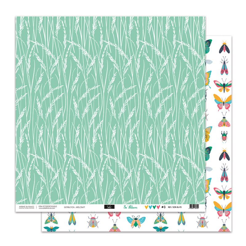 Papier 3 - Collection "SO'BLOOM" 30X30 - R/V