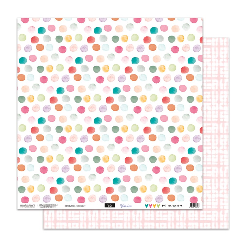 Papier 4 - Collection "VOILA L'ETE" 30X30 - R/V