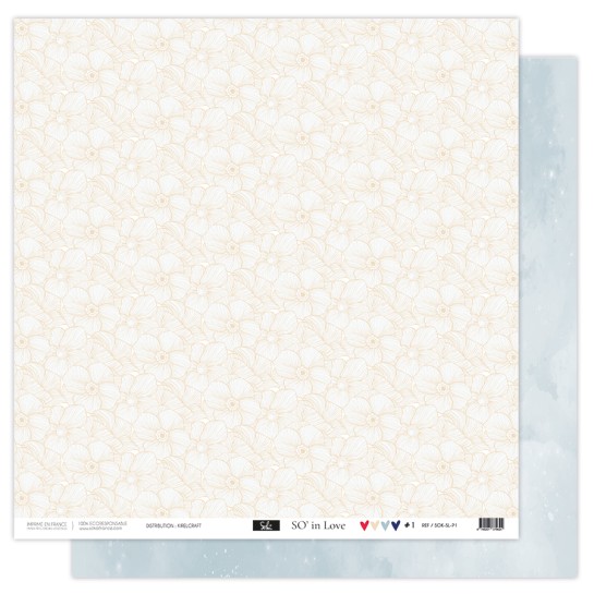 Papier1 - Collection " SO' IN LOVE " 30X30 - R/V