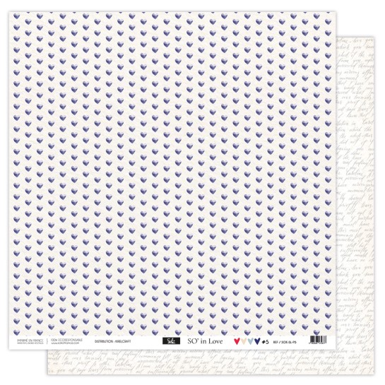 Papier 5 - Collection " SO' IN LOVE " 30X30 - R/V