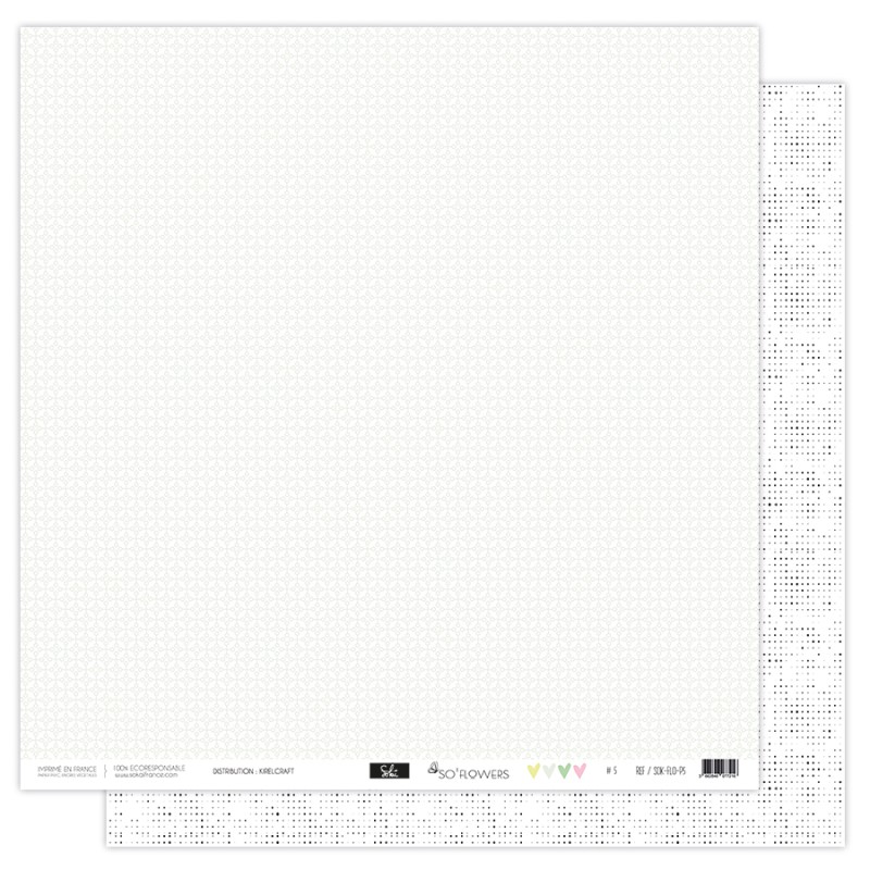 Papier 5 - Collection " SO' FLOWERS " 30X30 - R/V