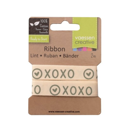 Vaessen Creative • Ribbon 2mx15mm NL xoxo