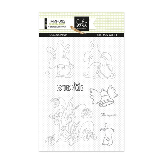 Sokai - Papier -tampons - Loisirs créatifs DIY-- papetERIE CREATIVE- DIY-GNOMES-CLEAR STAMP