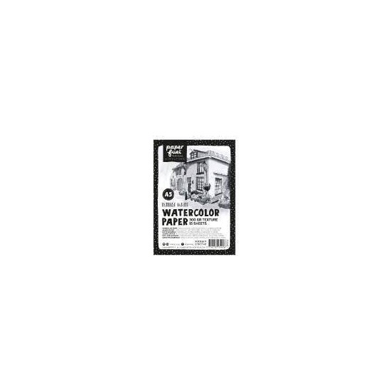 Paperfuel • Papier Aquarelle 300g/m² Texturé A4 Blanc Intense 10 feuillles