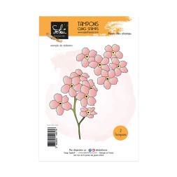 Sokai - Papier -étiquettes - Loisirs créatifs DIY -scrapbooking-dies-tampons- -FLEURS-CLING