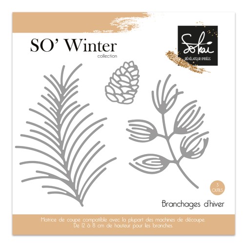 Sokai - Papier -étiquettes - Loisirs créatifs DIY -scrapbooking-dies-tampons- matrice de coupe-dies-WINTER