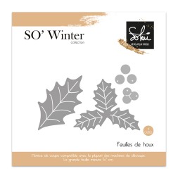 Matrice de coupe  SO' WINTER :Feuilles de houx