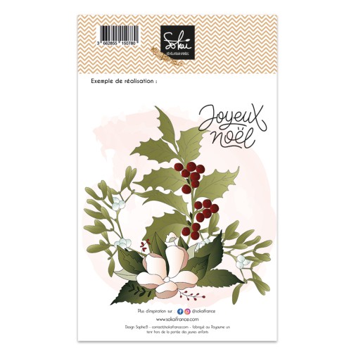 Sokai - Papier -tampons - Loisirs créatifs DIY-- papetERIE CREATIVE- DIY-CLEAR STAMP--NOEL