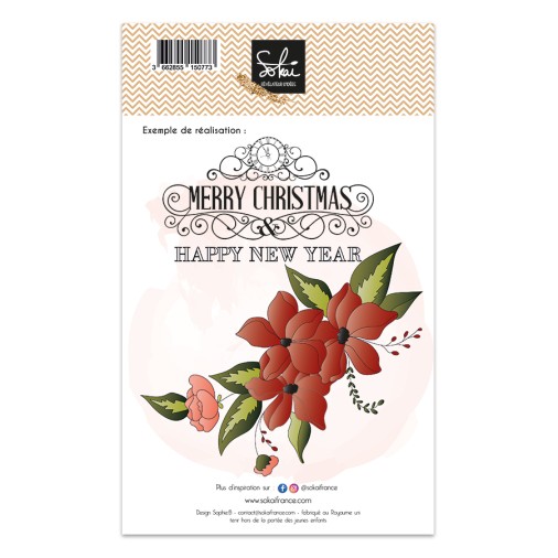 Sokai - Papier -tampons - Loisirs créatifs DIY-- papetERIE CREATIVE- DIY-CLEAR STAMP--NOEL