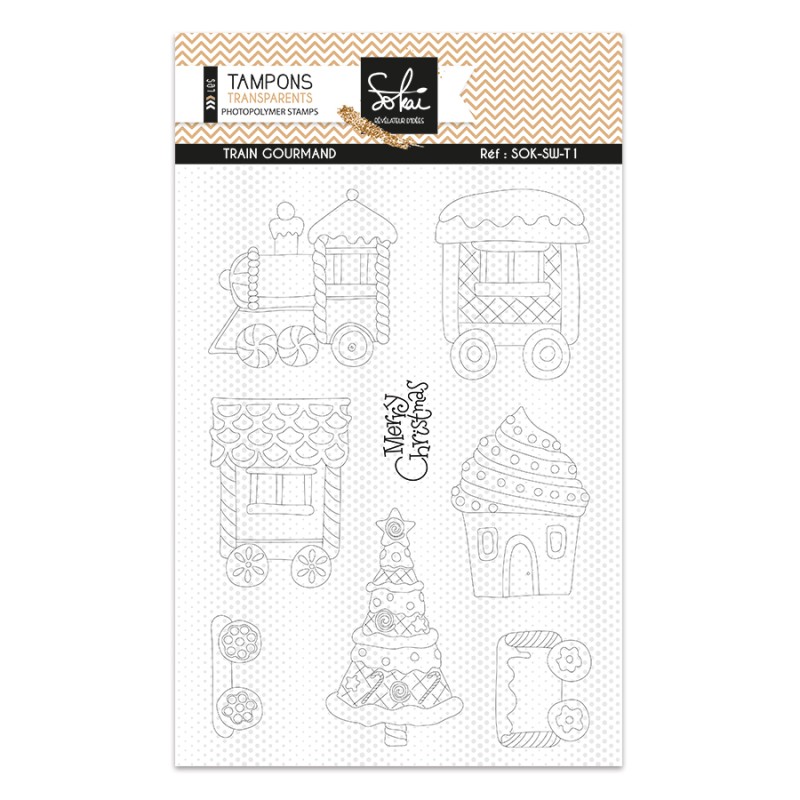 Sokai - Papier -tampons - Loisirs créatifs DIY-- papetERIE CREATIVE- DIY-CLEAR STAMP--NOEL