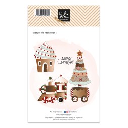 Sokai - Papier -tampons - Loisirs créatifs DIY-- papetERIE CREATIVE- DIY-CLEAR STAMP--NOEL