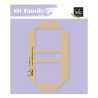 GABARIT BOIS ALBUM  SO' FAMILY : 5.5X4.5CM