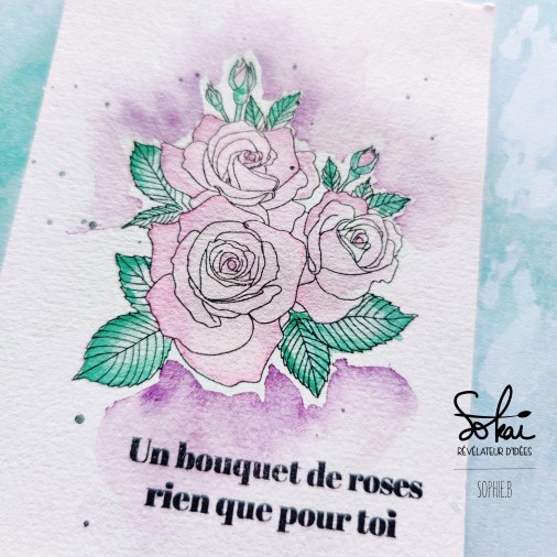 Tampons transparents - SO' FAMILY  : Bouqet de roses