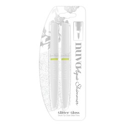 Nuvo • Aqua shimmer glitter brush tip Clear