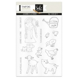 Tampons transparents - SOUVENIRS D'ENFANCE  : JOURNEE A LA FERME