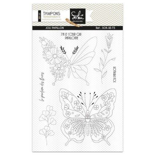 Tampons transparents - SOUVENIRS D'ENFANCE  : JOLI PAPILLON
