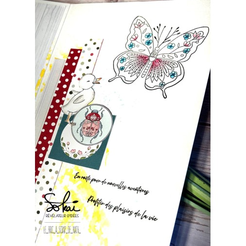 Tampons transparents - SOUVENIRS D'ENFANCE  : JOLI PAPILLON