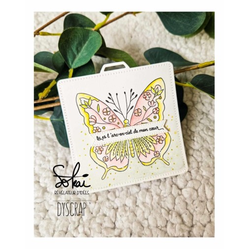 Tampons transparents - SOUVENIRS D'ENFANCE  : JOLI PAPILLON