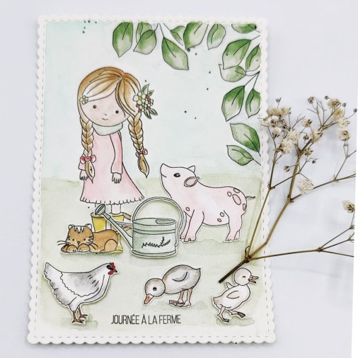 Tampons transparents - SOUVENIRS D'ENFANCE  : JOURNEE A LA FERME
