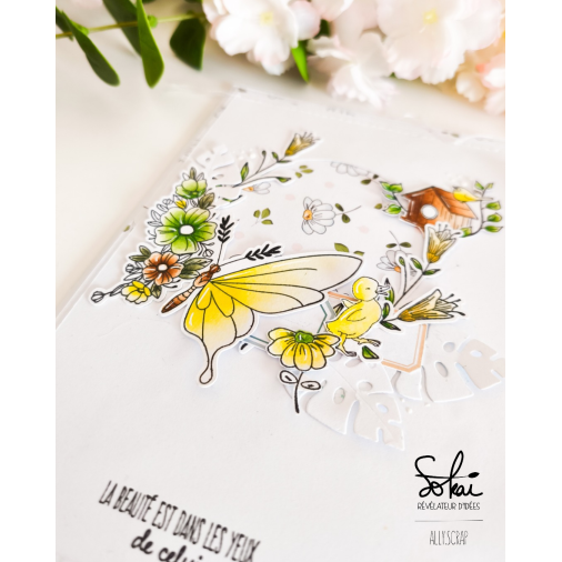 Tampons transparents - SOUVENIRS D'ENFANCE  : JOLI PAPILLON