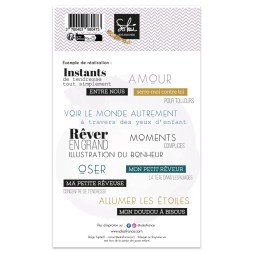 planche A6 de tampons texte de la collection raconte-moi une histoire
