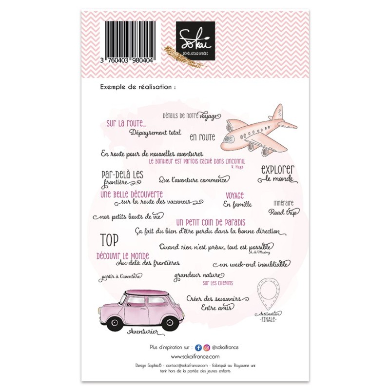 Tampons clear LES ESSENTIELS : CITATIONS VOYAGE