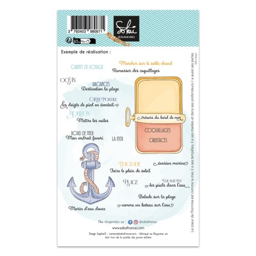 Tampons clear BORD DE MER : Mots bord de mer