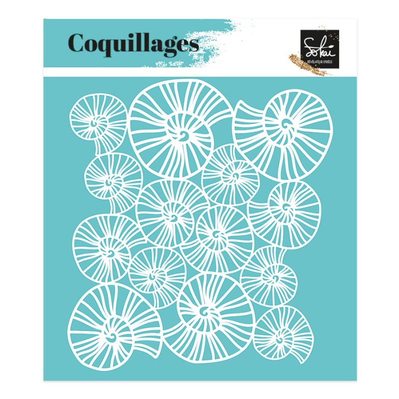 Pochoir BORD DE MER : LES COQUILLAGES