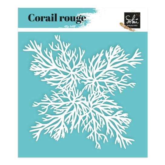 Pochoir BORD DE MER : CORAIL ROUGE