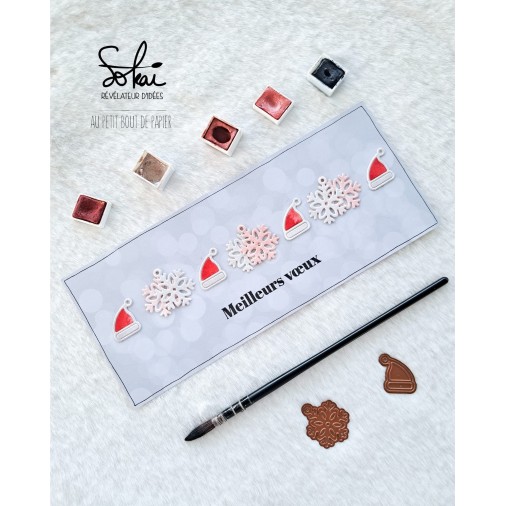 Sokai - Papier -étiquettes - Loisirs créatifs DIY -scrapbooking-dies-tampons- matrice de coupe-dies-WINTER